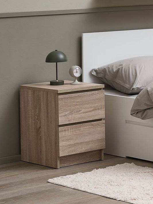 Table de Chevet Moderne  – 2 Tiroirs Fonctionnels
