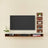 Meuble TV Mural Moderne avec Étagères Latérales