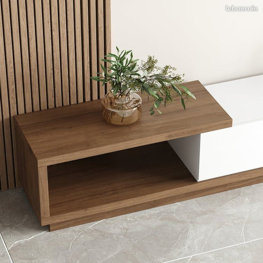 Meuble Télé Design Extensible Avec 3 Tiroirs (1790mm-2550mm