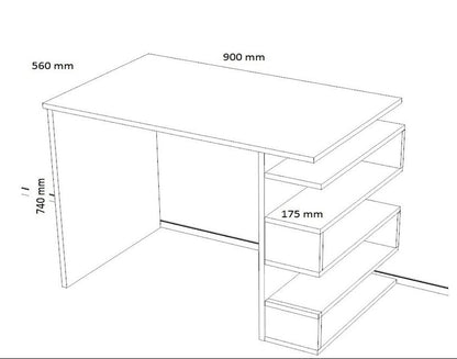 Bureau Moderne avec Étagères de Rangement