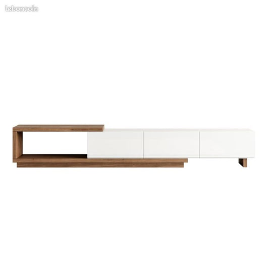 Meuble Télé Design Extensible Avec 3 Tiroirs (1790mm-2550mm