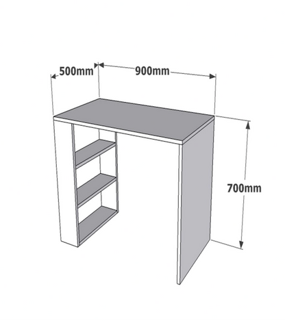 bureau simple et élégant (90 cm  x 50 cm  x 70 cm)